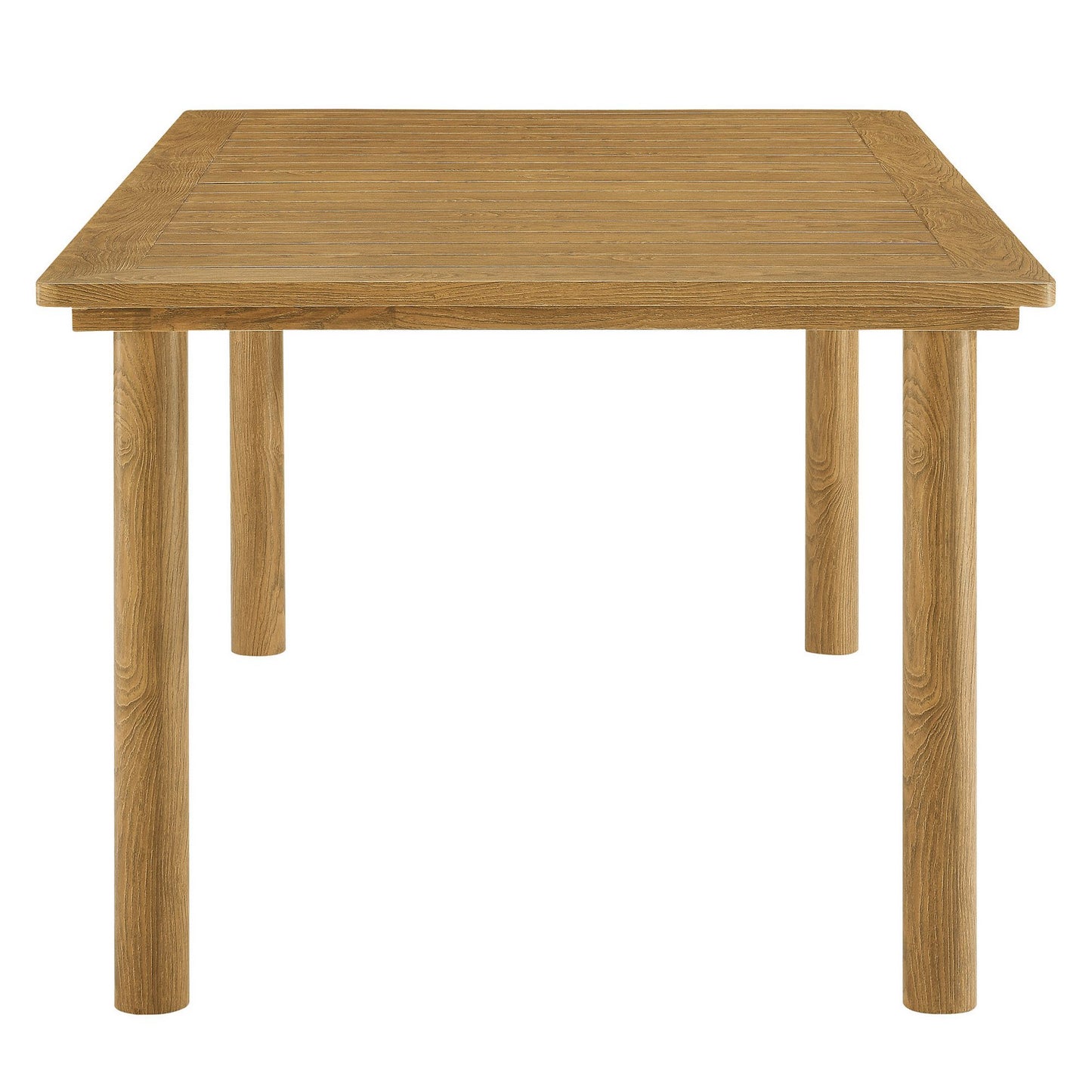 Loft 76" Outdoor Patio Aluminum Dining Table in Natural