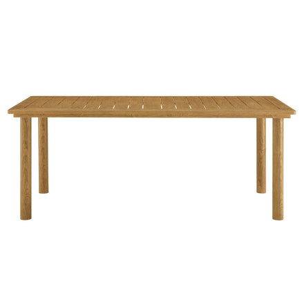 Parkland 76" Outdoor Patio Aluminum Dining Table in Natural