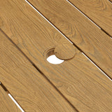 Loft 76" Outdoor Patio Aluminum Dining Table in Natural