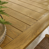 Loft 76" Outdoor Patio Aluminum Dining Table in Natural