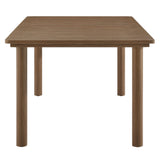 Loft 76" Outdoor Patio Aluminum Dining Table in Walnut