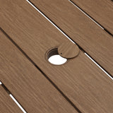 Loft 76" Outdoor Patio Aluminum Dining Table in Walnut