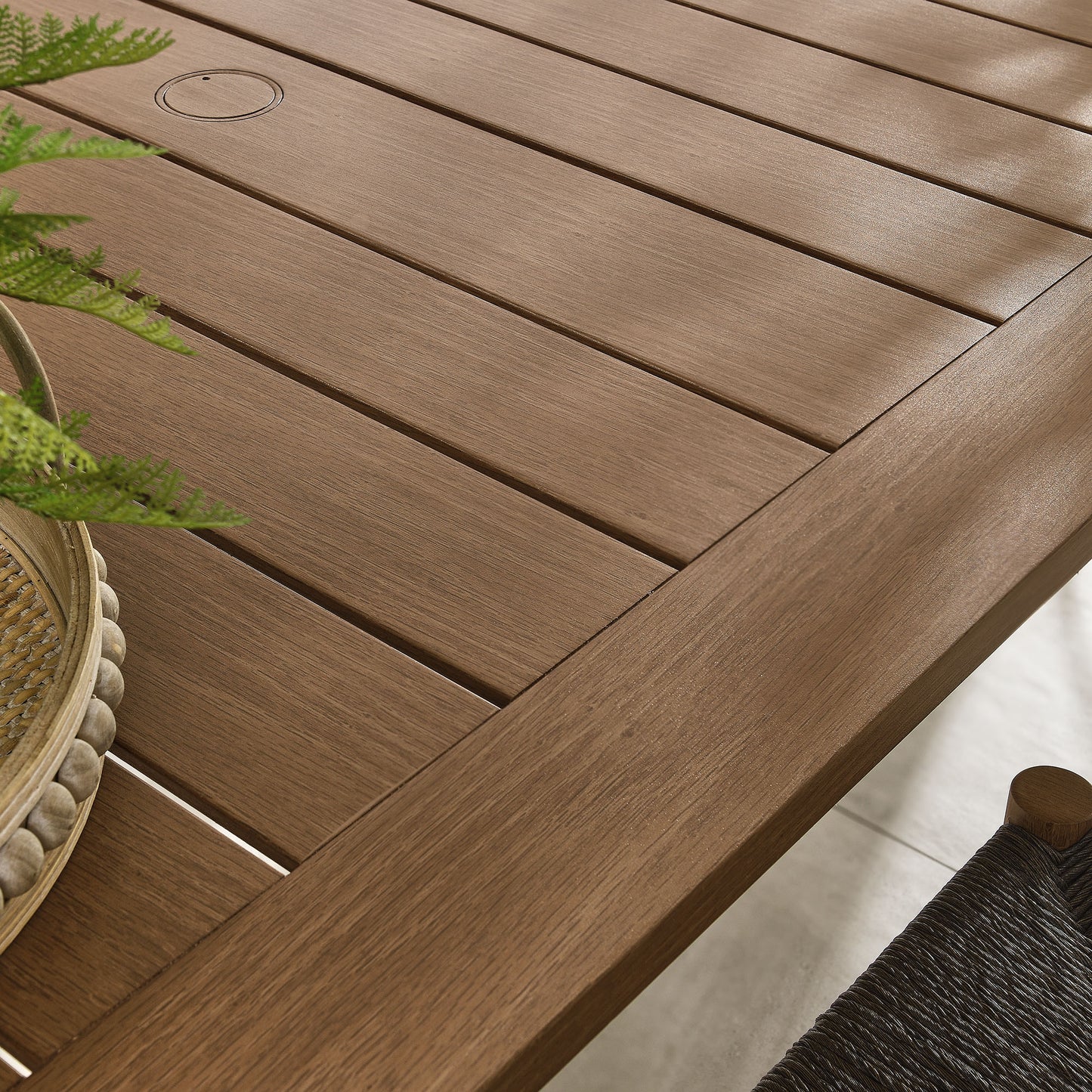 Parkland 76" Outdoor Patio Aluminum Dining Table by Furniture For America