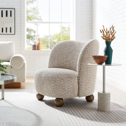 Monroe Boucle Fabric Accent Chair by Furniture For America