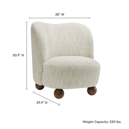 Monroe Boucle Fabric Accent Chair by Furniture For America
