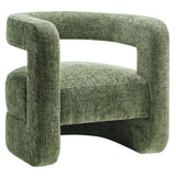 Woodruff Upholstered Chenille Accent Chair in Basil