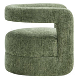 Woodruff Upholstered Chenille Accent Chair in Basil