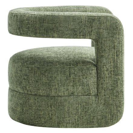Jaylin Upholstered Chenille Accent Chair in Basil