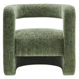 Woodruff Upholstered Chenille Accent Chair in Basil