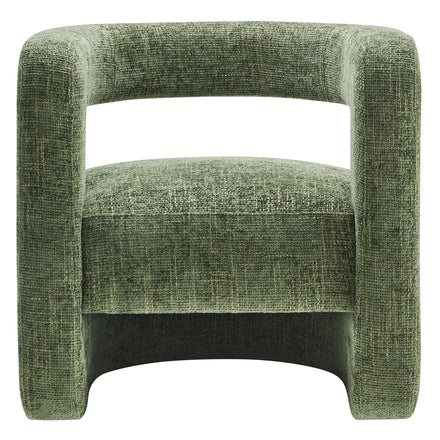 Jaylin Upholstered Chenille Accent Chair in Basil