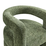 Woodruff Upholstered Chenille Accent Chair in Basil
