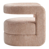 Woodruff Upholstered Chenille Accent Chair in Blush