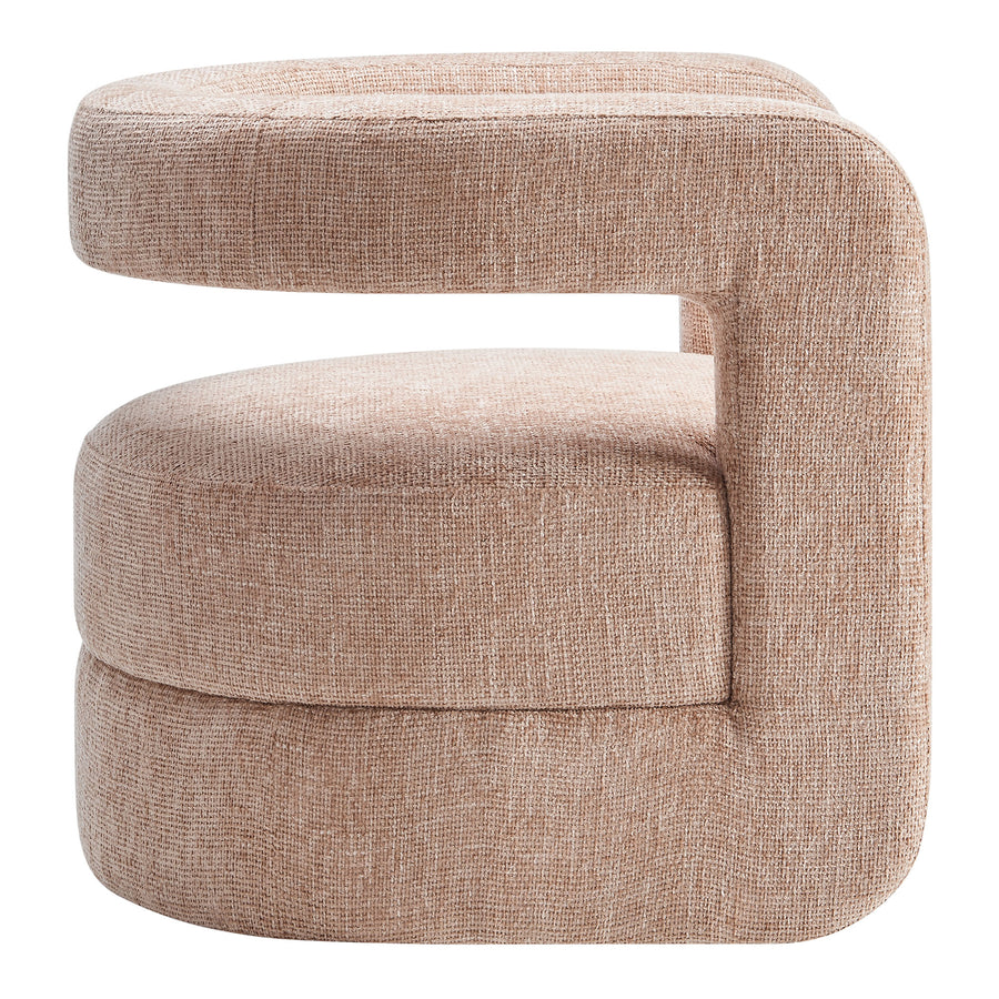 Woodruff Upholstered Chenille Accent Chair in Blush