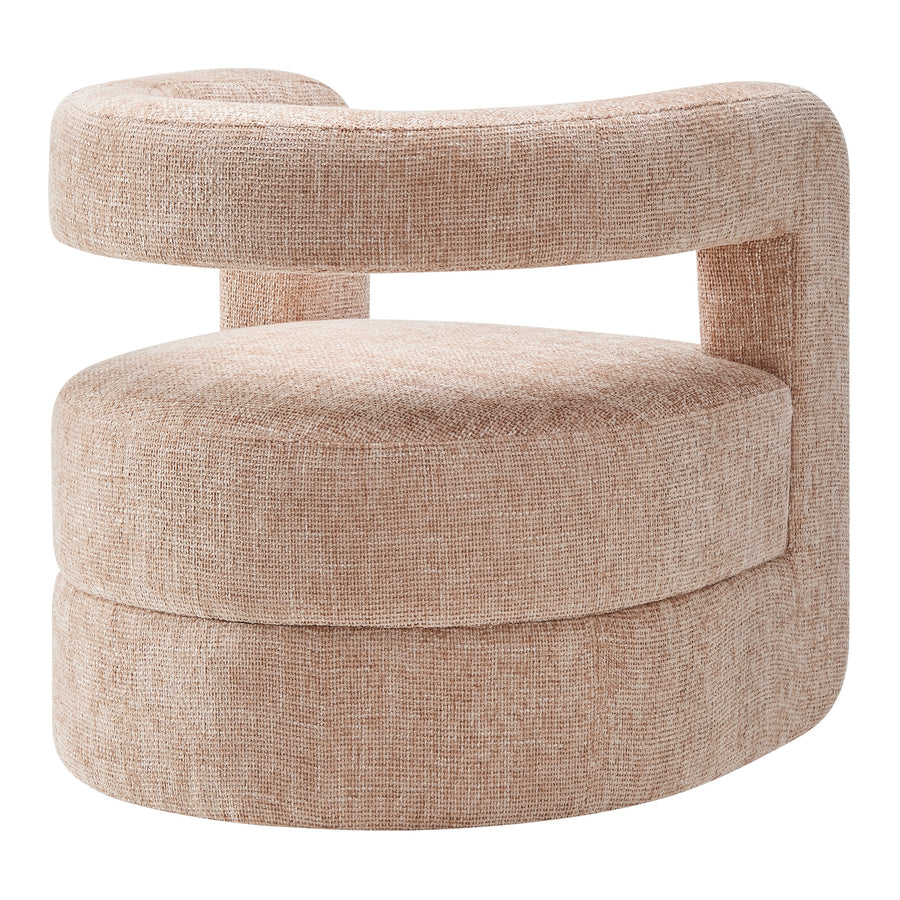 Woodruff Upholstered Chenille Accent Chair in Blush