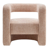 Woodruff Upholstered Chenille Accent Chair in Blush