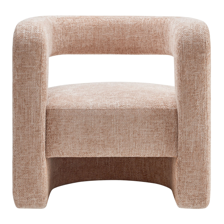 Woodruff Upholstered Chenille Accent Chair in Blush