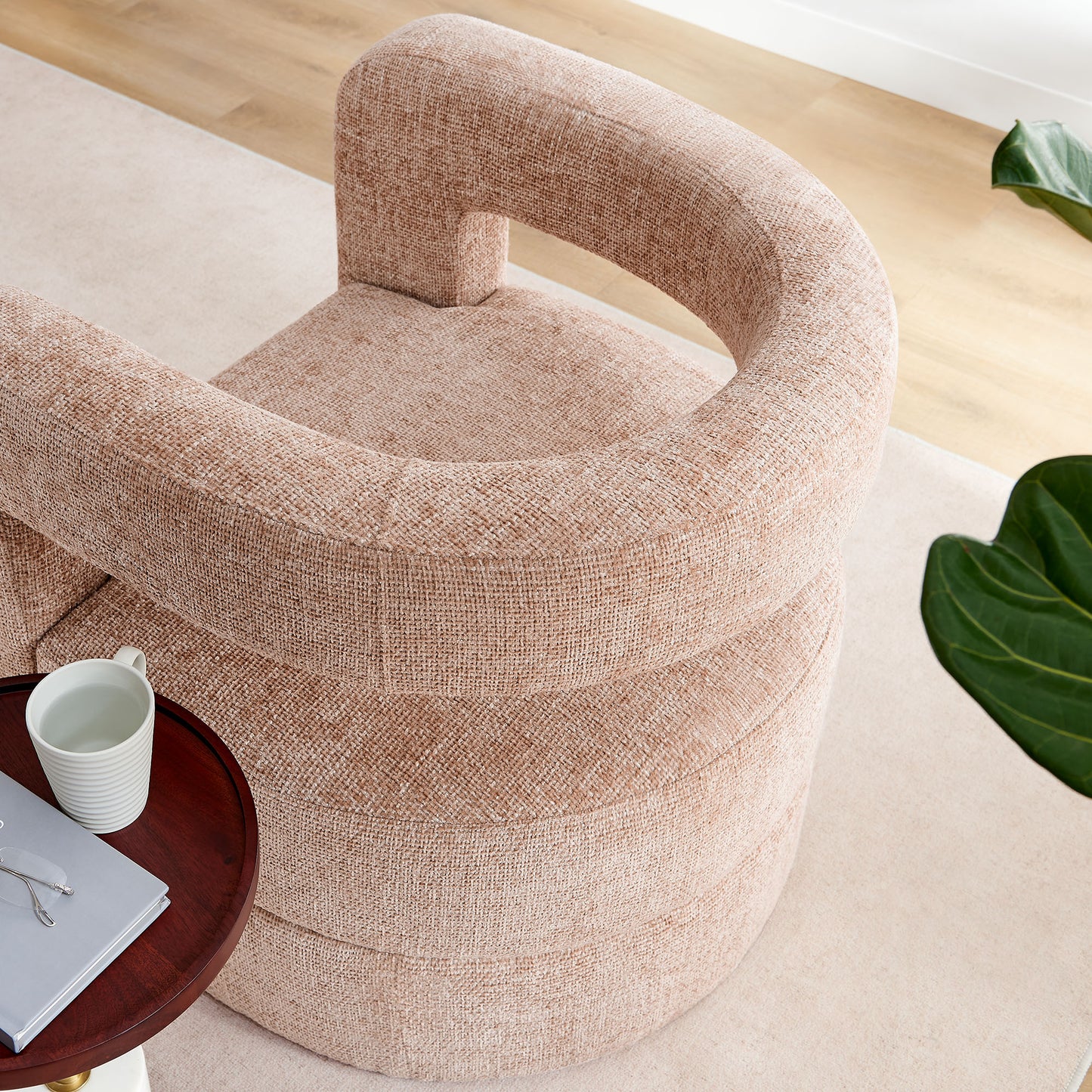 Jaylin Upholstered Chenille Accent Chair by Furniture For America