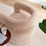Woodruff Upholstered Chenille Accent Chair in Blush