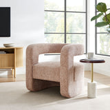 Woodruff Upholstered Chenille Accent Chair in Blush