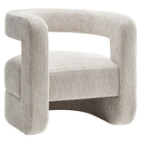 Woodruff Upholstered Chenille Accent Chair in Dove Gray