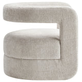 Woodruff Upholstered Chenille Accent Chair in Dove Gray
