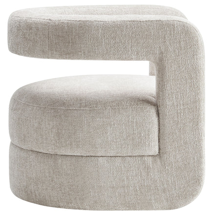 Jaylin Upholstered Chenille Accent Chair in Dove Gray