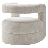 Woodruff Upholstered Chenille Accent Chair in Dove Gray