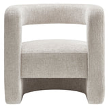 Woodruff Upholstered Chenille Accent Chair in Dove Gray