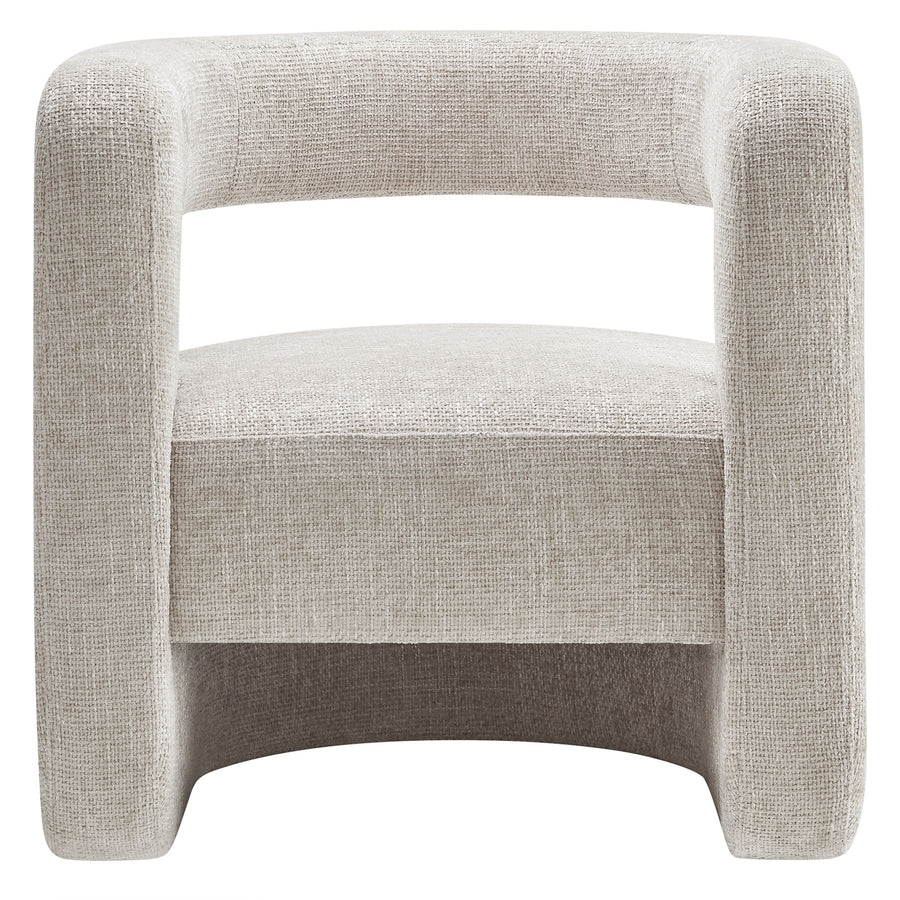 Woodruff Upholstered Chenille Accent Chair in Dove Gray