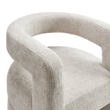 Woodruff Upholstered Chenille Accent Chair in Dove Gray