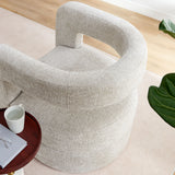Woodruff Upholstered Chenille Accent Chair in Dove Gray