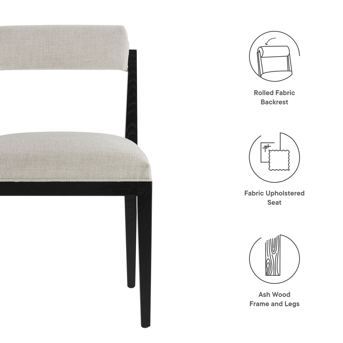 Kai Fabric Dining Chair by Furniture For America