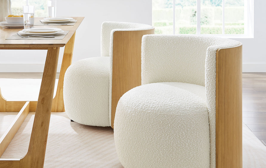 Skerries Boucle Accent Chair in Natural Ivory