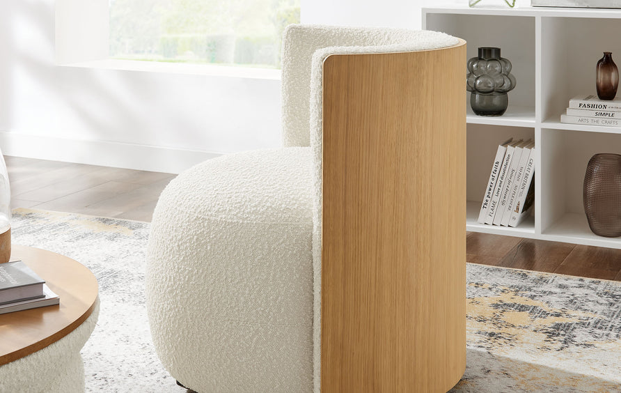 Skerries Boucle Accent Chair in Natural Ivory
