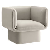 Roskilde Performance Velvet Accent Chair in Almond
