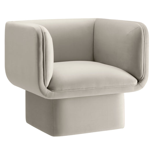 Tate Performance Velvet Accent Chair by Furniture For America