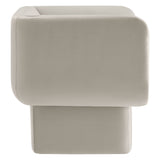 Roskilde Performance Velvet Accent Chair in Almond