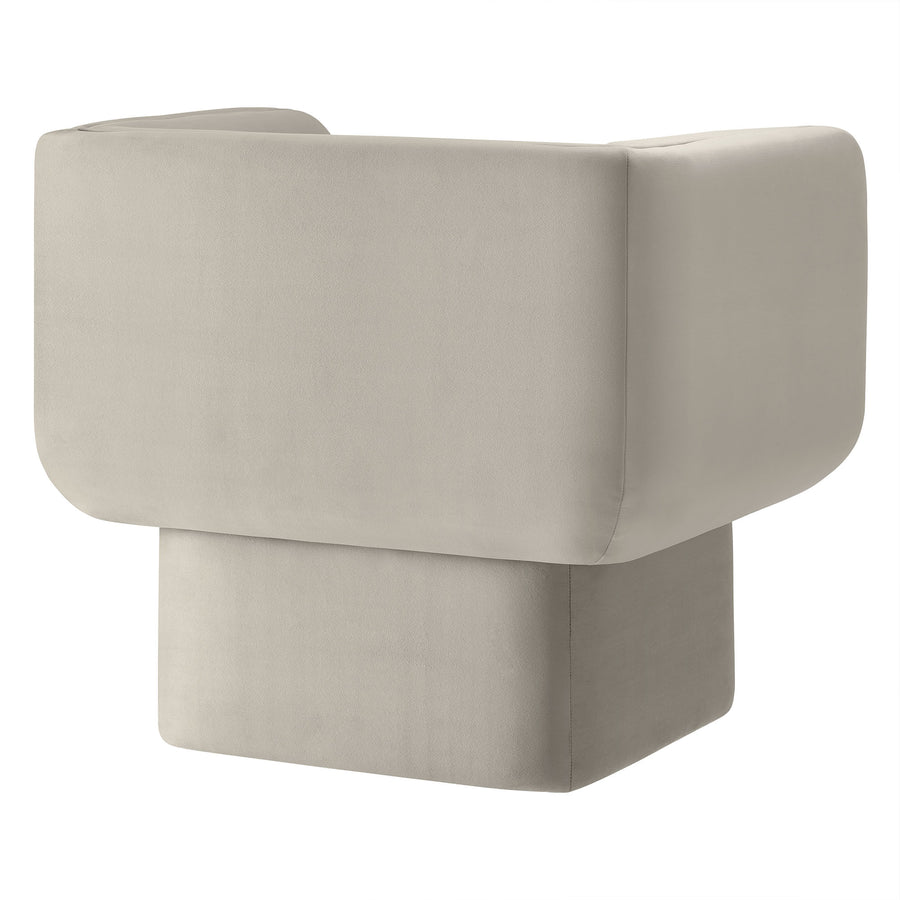 Roskilde Performance Velvet Accent Chair in Almond