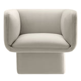 Roskilde Performance Velvet Accent Chair in Almond