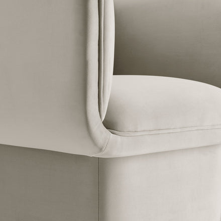 Tate Performance Velvet Accent Chair in Almond