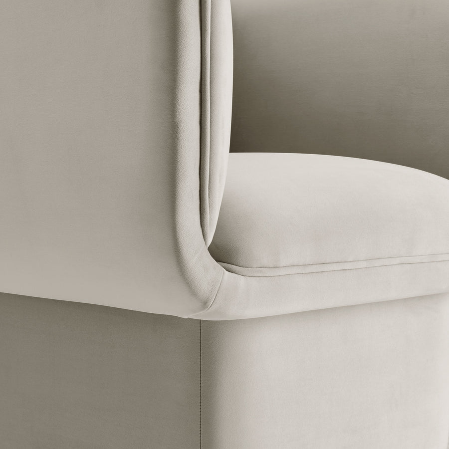 Roskilde Performance Velvet Accent Chair in Almond