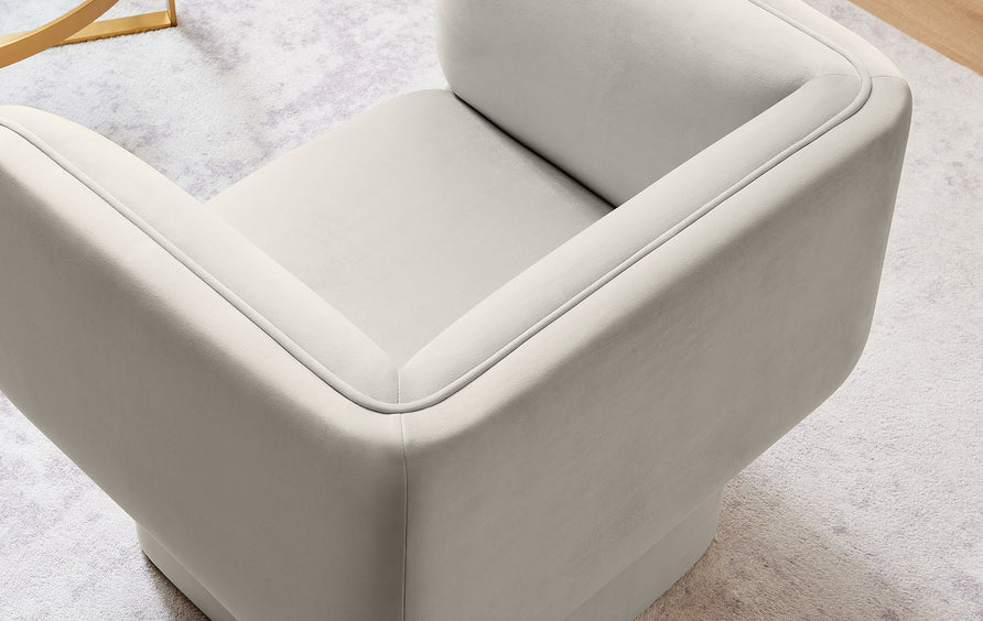 Roskilde Performance Velvet Accent Chair in Almond