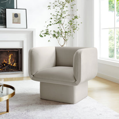 Tate Performance Velvet Accent Chair by Furniture For America