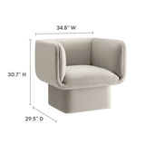 Roskilde Performance Velvet Accent Chair in Almond