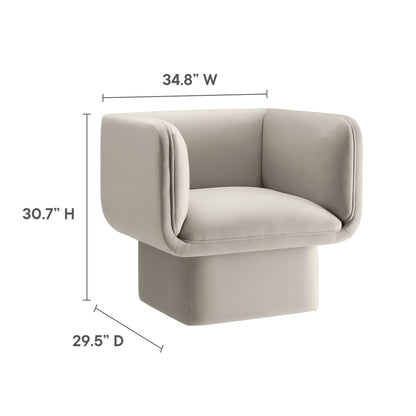 Tate Performance Velvet Accent Chair by Furniture For America