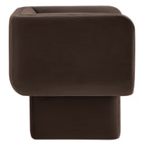 Roskilde Performance Velvet Accent Chair in Chocolate Brown