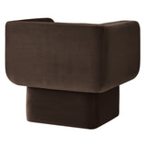 Roskilde Performance Velvet Accent Chair in Chocolate Brown