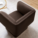 Roskilde Performance Velvet Accent Chair in Chocolate Brown
