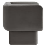 Roskilde Performance Velvet Accent Chair in Storm Gray