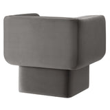 Roskilde Performance Velvet Accent Chair in Storm Gray